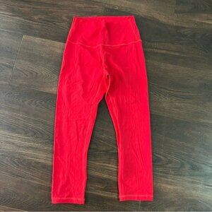 ZYIA Active Red Capri Leggings Yoga Pants - Womens size 4